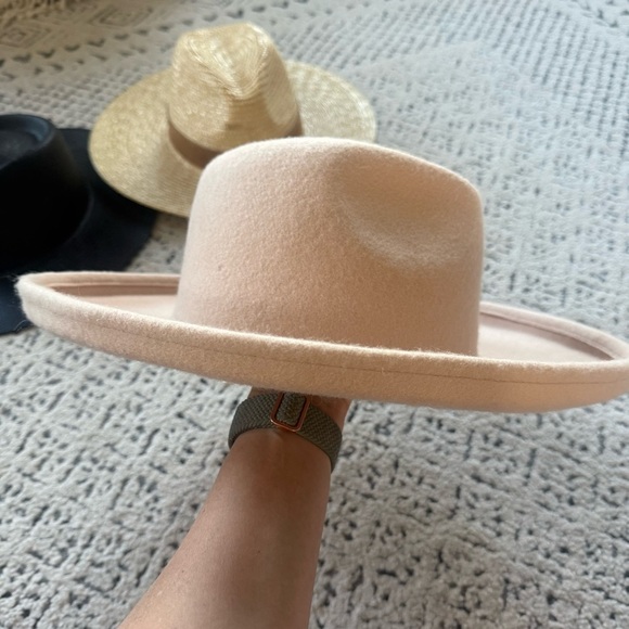 Olive & Pique Owen Pencil Brim Wool Felt Rancher Hat in Cream/Beige main image 8
